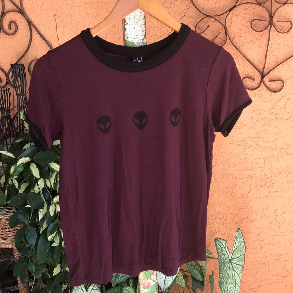 Maroon Alien Top